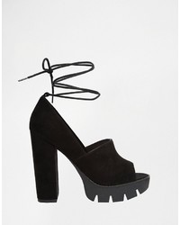 Sandales à talons noires Asos