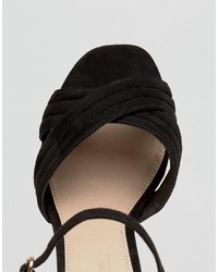 Sandales à talons noires Asos