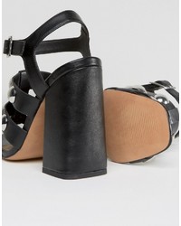 Sandales à talons noires Asos