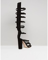 Sandales à talons noires Asos