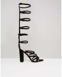 Sandales à talons noires Asos