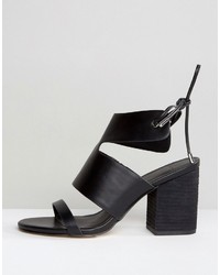 Sandales à talons noires Asos