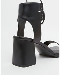 Sandales à talons noires Asos