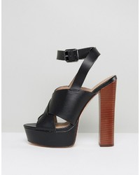 Sandales à talons noires Asos