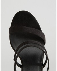 Sandales à talons ornées noires Asos