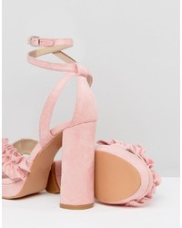 Sandales à talons roses Glamorous
