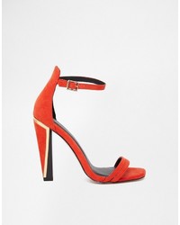 Sandales à talons rouges Asos