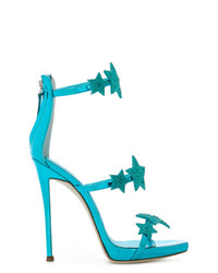 Sandales à talons turquoise Giuseppe Zanotti Design
