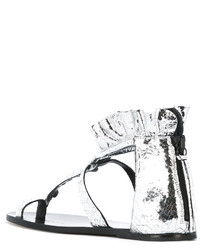 Sandales argentées Isabel Marant