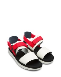 Sandales blanc et rouge