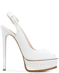 Sandales blanches Casadei
