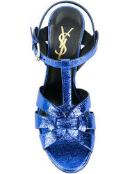 Sandales bleues Saint Laurent