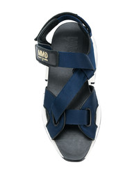 Sandales compensées bleu marine MM6 MAISON MARGIELA