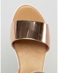 Sandales compensées dorées Asos