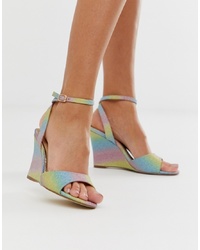 Sandales compensées en cuir multicolores Head over Heels by Dune