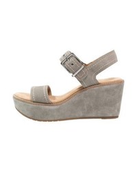 Sandales compensées grises Clarks