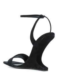 Sandales compensées noires Giuseppe Zanotti Design