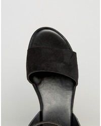 Sandales compensées noires Asos