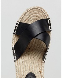 Sandales compensées noires Asos