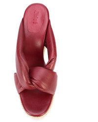 Sandales compensées rouges Chloé