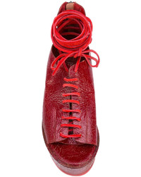 Sandales compensées rouges Marsèll