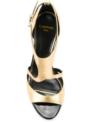 Sandales dorées Lanvin