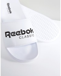 Sandales en caoutchouc blanches et noires Reebok