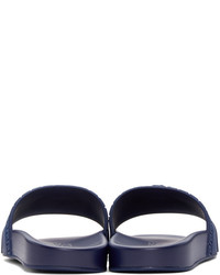 Sandales en caoutchouc bleu marine Versace