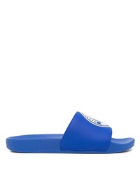 Sandales en caoutchouc imprimées bleues VERSACE JEANS COUTURE