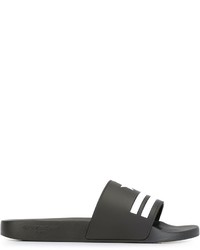 Sandales en caoutchouc imprimées noires