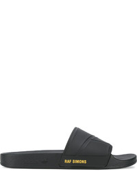 Sandales en caoutchouc imprimées noires Adidas By Raf Simons