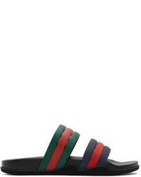 Sandales en caoutchouc multicolores Gucci