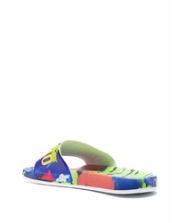 Sandales en caoutchouc multicolores Moschino