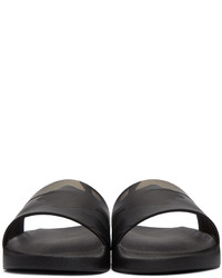 Sandales en caoutchouc noires Valentino