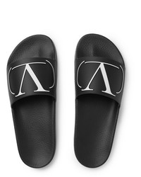 Sandales en caoutchouc noires Valentino