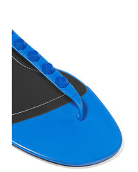 Sandales en cuir à clous bleues Balenciaga