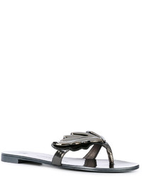 Sandales en cuir argentées Giuseppe Zanotti Design