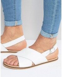 Sandales en cuir blanches Asos