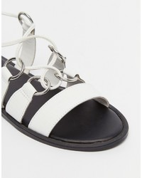 Sandales en cuir blanches Asos