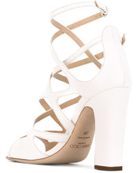 Sandales en cuir blanches Jimmy Choo