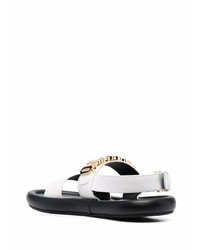 Sandales en cuir blanches Moschino