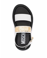 Sandales en cuir blanches Moschino