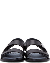 Sandales en cuir bleu marine Calvin Klein Collection