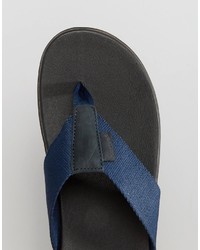 Sandales en cuir bleu marine Dr. Martens