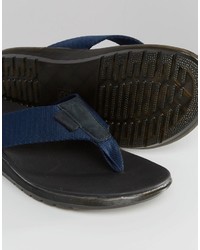 Sandales en cuir bleu marine Dr. Martens