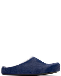 Sandales en cuir bleu marine Marni