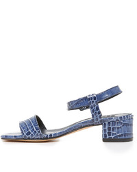 Sandales en cuir bleu marine Maryam Nassir Zadeh