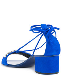 Sandales en cuir bleues Giuseppe Zanotti Design