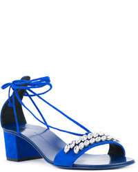 Sandales en cuir bleues Giuseppe Zanotti Design