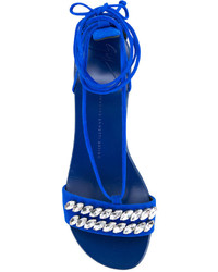 Sandales en cuir bleues Giuseppe Zanotti Design